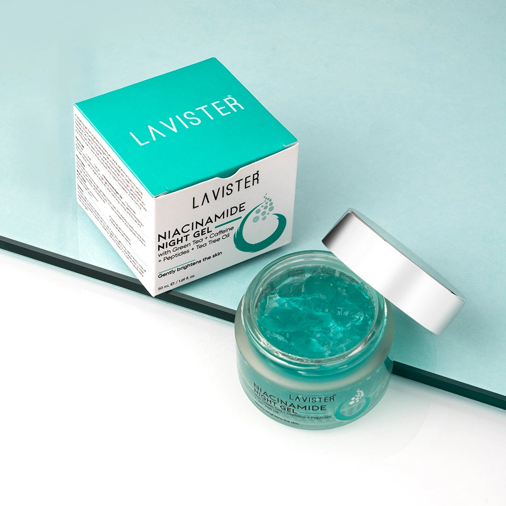 Transform your skin overnight with Lavister Niacinamide Night Gel. Shop now for clear and glowing skin!