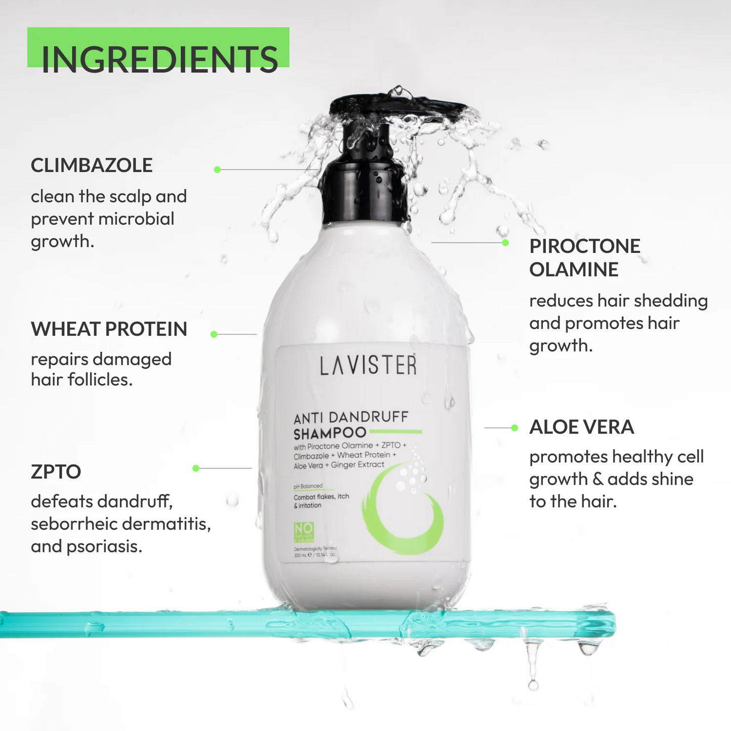 Say Goodbye to Dandruff with Lavister's Anti Dandruff Shampoo – Buy Today for Smooth Hair