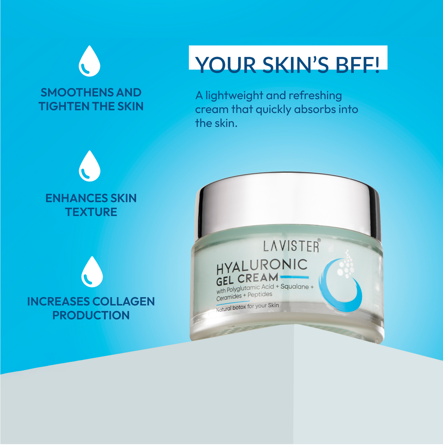 Ceramide Gel Cream by Lavister for Hydration and Skin Repair - Buy Now at Best Price